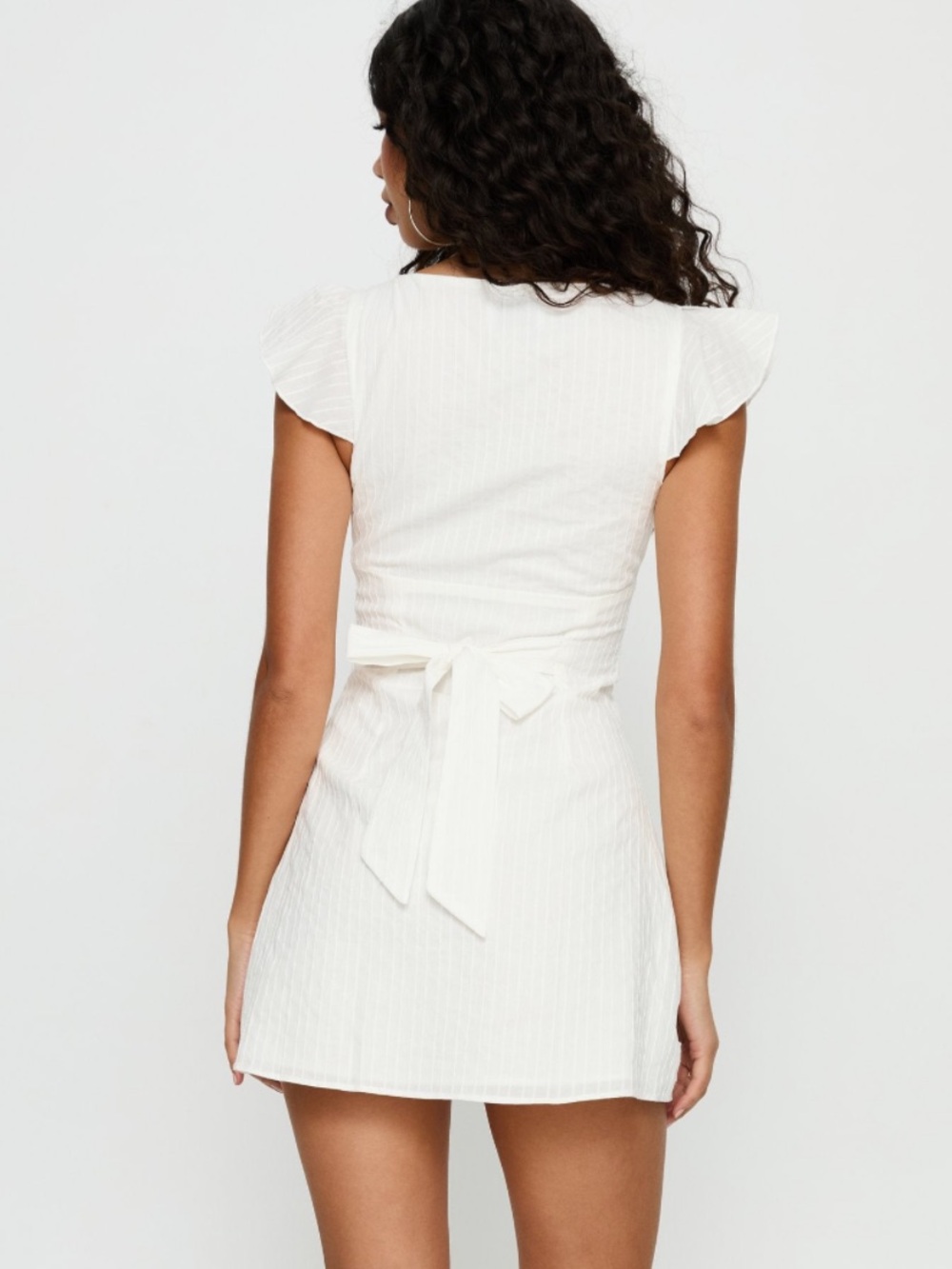 Princess Polly I Guess So Cotton Mini Dress White - Picture 2 of 4